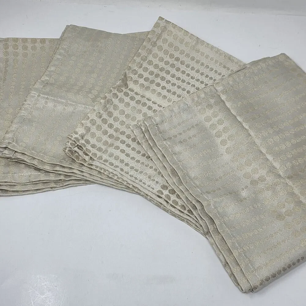 Waterford Gold Got Napkins set of 4 Dinner Napkins Polyester 21